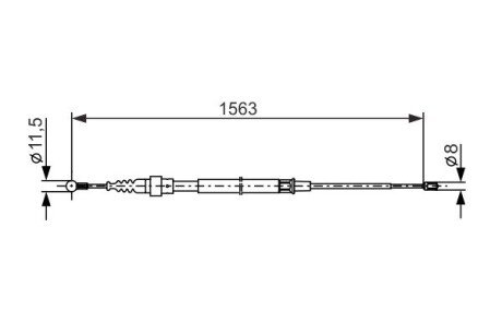 Трос ручного гальма BOSCH 1 987 477 891