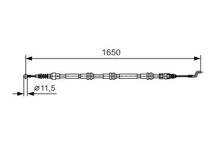 Трос ручного гальма BOSCH 1 987 482 016