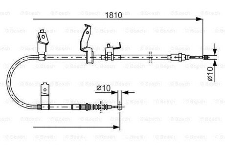 Трос стояночного тормоза 1 987 482 052 BOSCH 1987482052