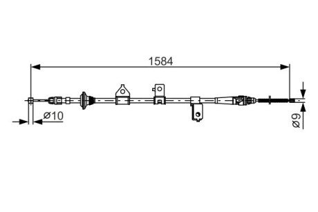 Трос ручного гальма BOSCH 1 987 482 099