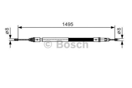 Трос ручного гальма BO BOSCH 1 987 482 118