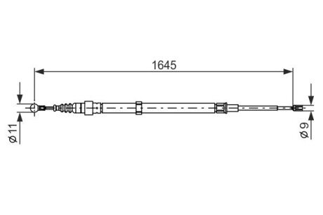 Трос гальма стоянки BOSCH 1 987 482 191