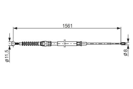 Трос ручного гальма Volkswagen TOURAN I (1T1,1T2) (2003 -10) BOSCH 1 987 482 264