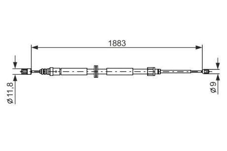 Гальмівний трос ROBERT BOSCH 1 987 482 302