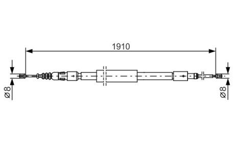 Трос ручного гальма BOSCH 1 987 482 318