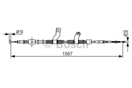 Трос ручного гальма CHEVROLET LACETTI правий BOSCH 1 987 482 354