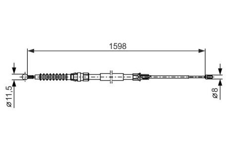 Трос ручного гальма BOSCH 1 987 482 379