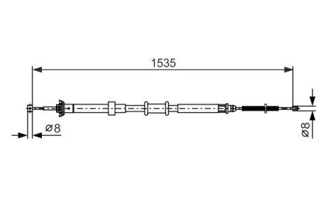 Трос ручного гальма BOSCH 1 987 482 393