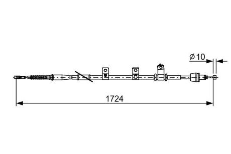 Гальмівний трос HYUNDAI/KIS ix35/Sportage \'\'RR BOSCH 1 987 482 619