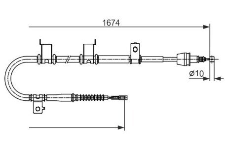 Трос ручного гальма BOSCH 1 987 482 714