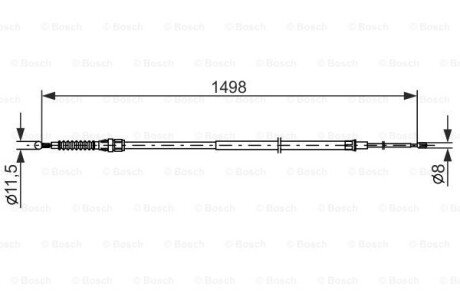 Трос ручного гальма BO BOSCH 1 987 482 789