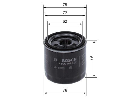 МАСТИЛЬНИЙ ФІЛЬТР BOSCH F 026 407 307 (фото 1)