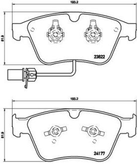 Гальмівні колодки дискові BRE BREMBO P05 003