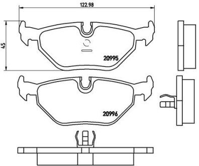 Гальмівні колодки дискові BRE BREMBO P06 011