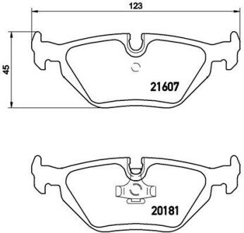 Гальмівні колодки дискові BRE BREMBO P06 013