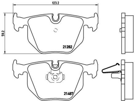 Гальмівні колодки дискові BRE BREMBO P06 020