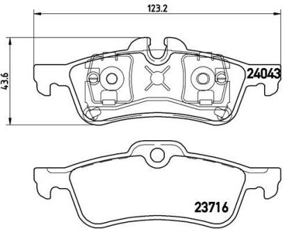 Гальмівні колодки дискові BRE BREMBO P06 032