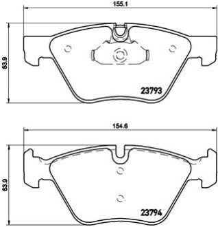 Гальмівні колодки дискові BRE P06 057 BREMBO P06057