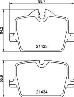 Гальмівні колодки дискові BRE BREMBO P06 114