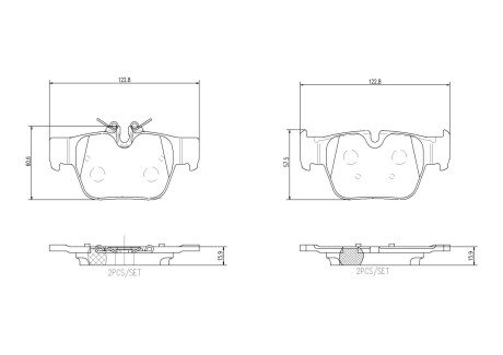 Гальмівні колодки дискові BRE BREMBO P06 117