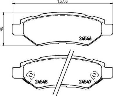 Гальмівні колодки дискові BRE BREMBO P09 014