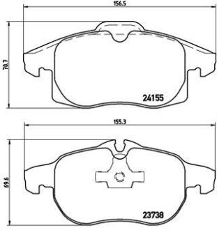 Гальмівні колодки дискові BRE BREMBO P10 011