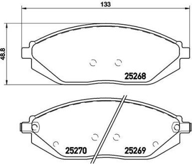 Гальмівні колодки дискові BRE BREMBO P10 054