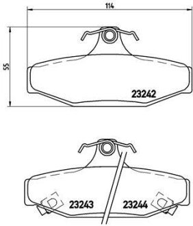 Гальмівні колодки дискові BRE BREMBO P15 004