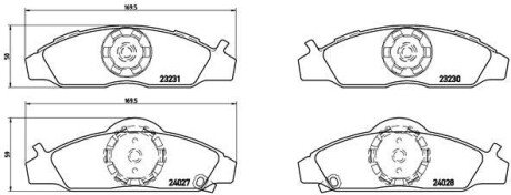 Гальмівні колодки дискові BRE BREMBO P15 008