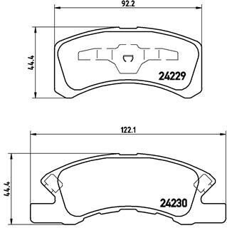 Гальмівні колодки дискові BRE BREMBO P16 011