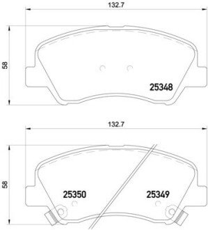 Гальмівні колодки дискові BRE P18 025 BREMBO P18025