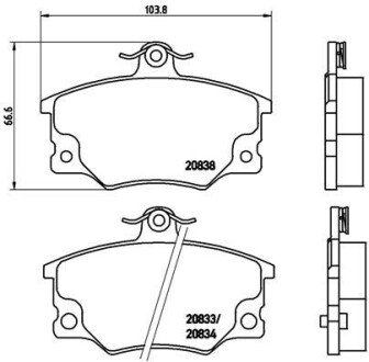 Гальмівні колодки дискові BRE BREMBO P23 017