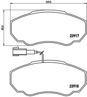 Гальмівні колодки дискові BRE BREMBO P23 091