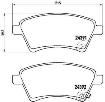 Гальмівні колодки дискові BRE P23 105 BREMBO P23105