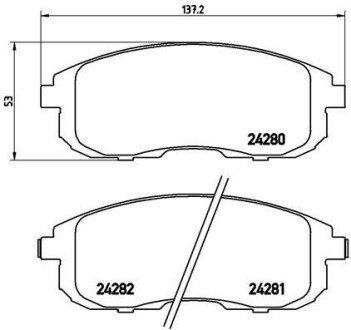 Гальмівні колодки дискові BRE BREMBO P23 126