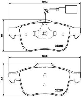 Гальмівні колодки дискові BRE BREMBO P23 132