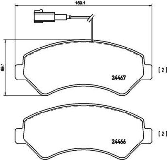 Гальмівні колодки дискові BRE P23 136 BREMBO P23136