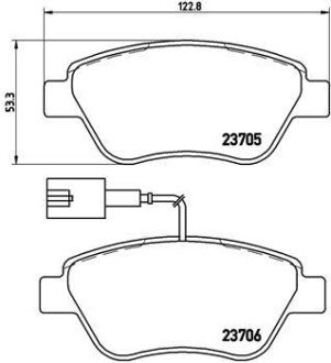 Гальмівні колодки дискові BRE BREMBO P23 141