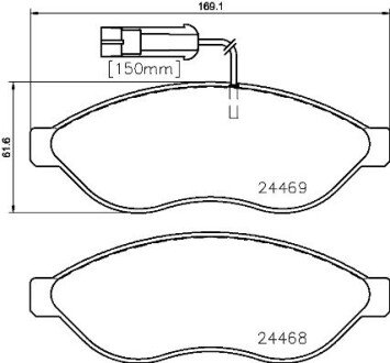 Гальмівні колодки дискові BRE BREMBO P23 143