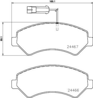 Гальмівні колодки дискові BRE BREMBO P23 161