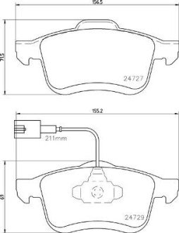 Гальмівні колодки дискові BRE BREMBO P23 163 (фото 1)