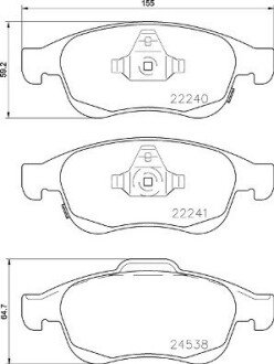 Гальмівні колодки дискові BRE BREMBO P23 165