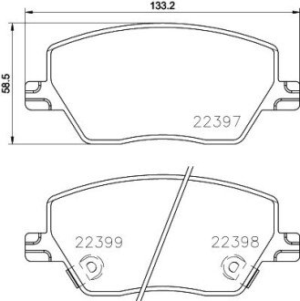 Гальмівні колодки дискові BRE BREMBO P23 170