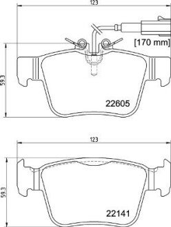 Гальмівні колодки дискові BRE BREMBO P23 180