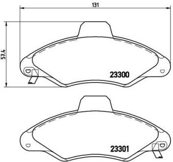 Гальмівні колодки дискові BRE BREMBO P24 045