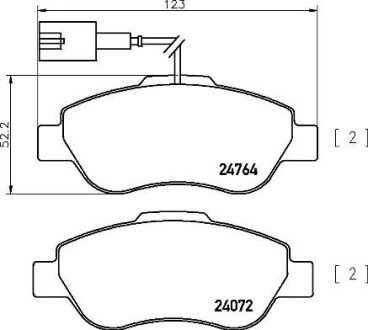 Гальмівні колодки дискові BRE BREMBO P24 150