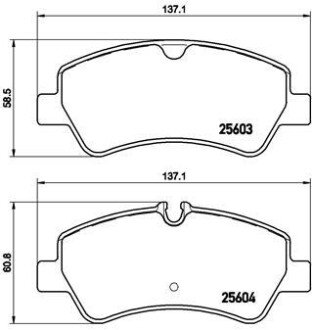 Гальмівні колодки дискові BRE BREMBO P24 160