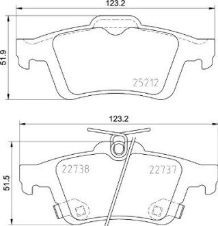 Гальмівні колодки дискові BRE BREMBO P24 216