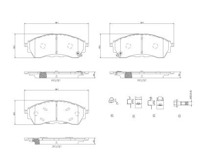 Гальмівні колодки дискові BRE BREMBO P24 225