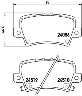 Гальмівні колодки дискові BRE P28 038 BREMBO P28038 (фото 1)